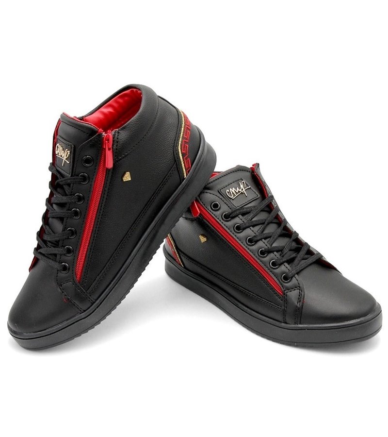 Cash Money Sneakers Herr Cesar Black Red - CMS98 - Svart