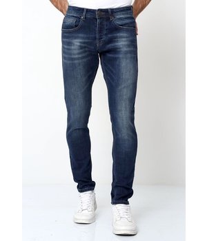 True Rise Märkesjeans Billigt - D-3178 - Bla