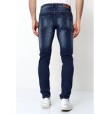 True Rise Märkesjeans Billigt - D-3178 - Bla