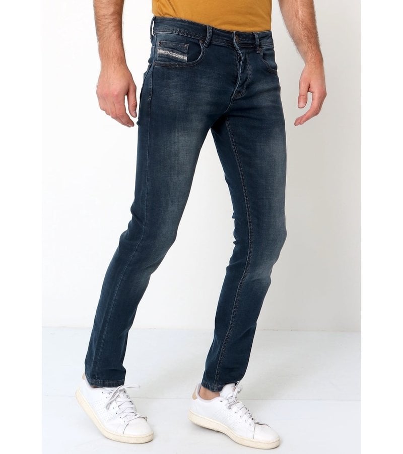 True Rise Jeans Byxor Herr - A-11049 - Bla