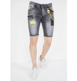 Local Fanatic Korta Jeansshorts Herr - 1053 - Gra