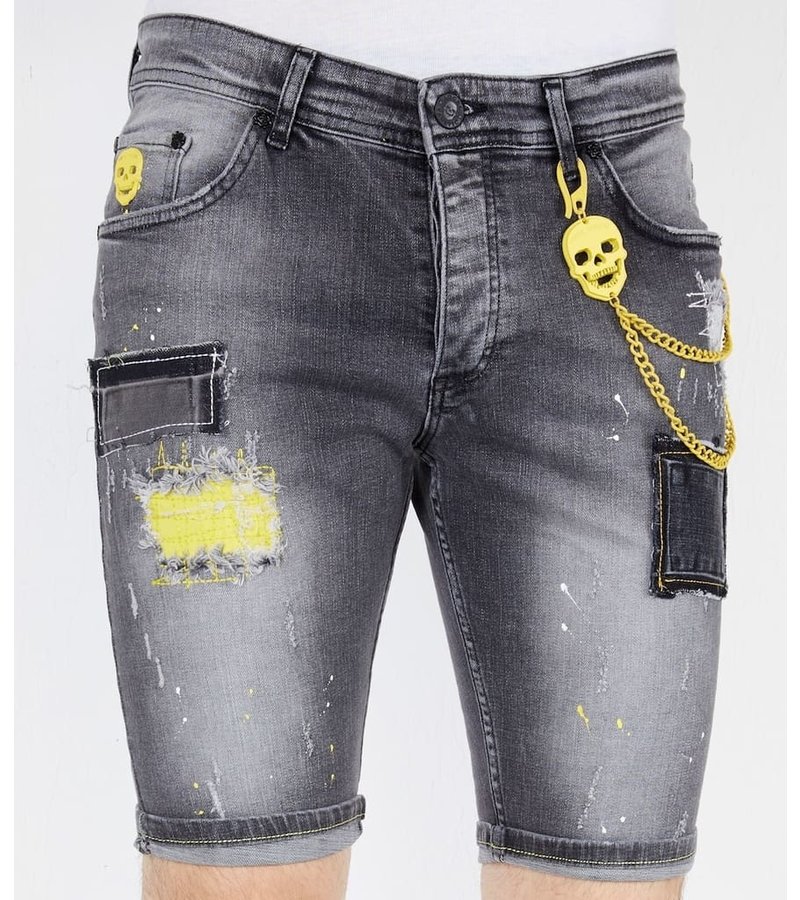 Local Fanatic Korta Jeansshorts Herr - 1053 - Gra