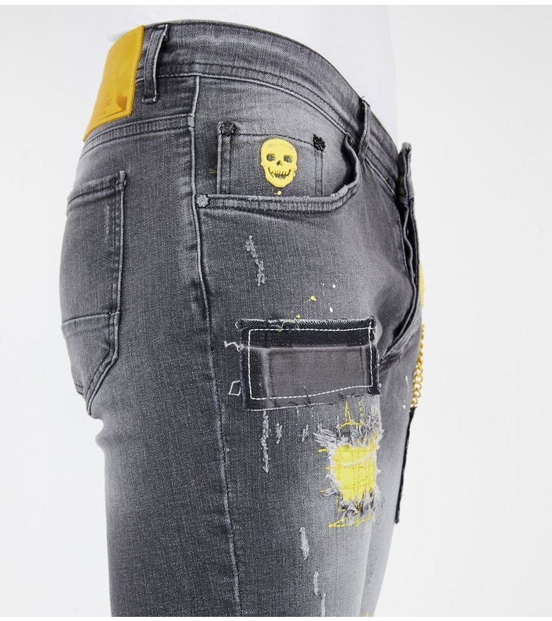 Local Fanatic Korta Jeansshorts Herr - 1053 - Gra