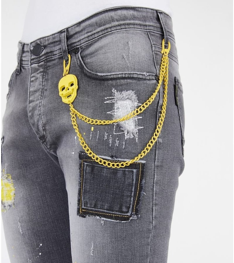 Local Fanatic Korta Jeansshorts Herr - 1053 - Gra