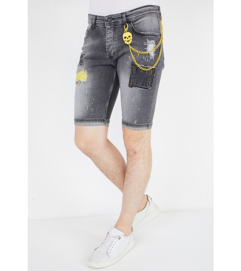 Local Fanatic Korta Jeansshorts Herr - 1053 - Gra