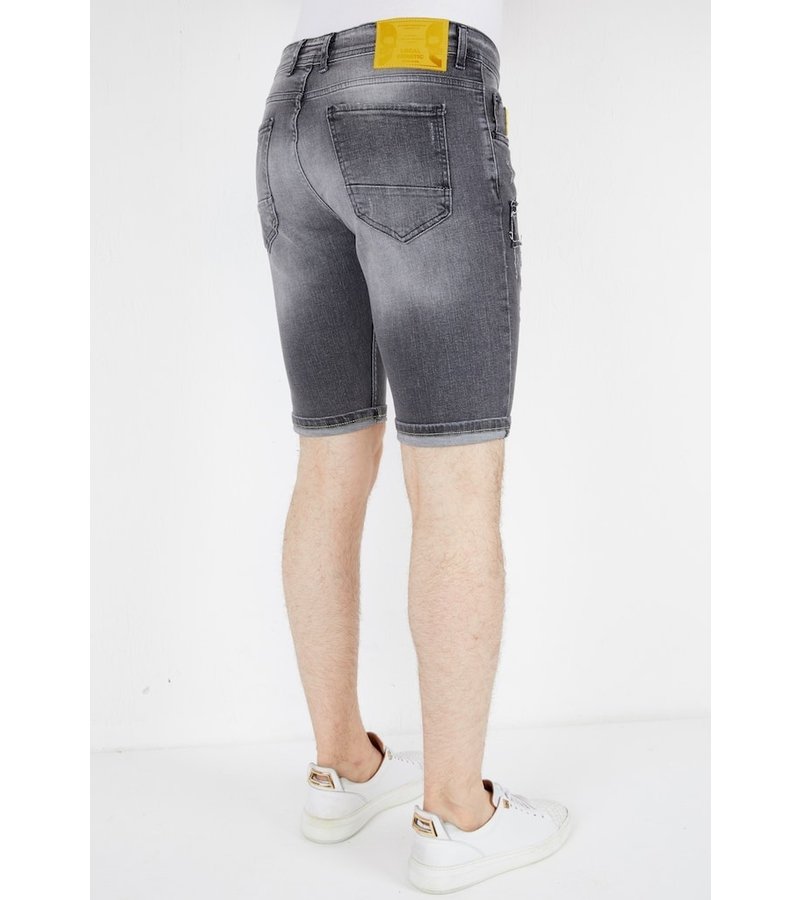 Local Fanatic Korta Jeansshorts Herr - 1053 - Gra