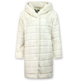 Save Style Pälsjacka dam - Jacka med vit päls - Vit