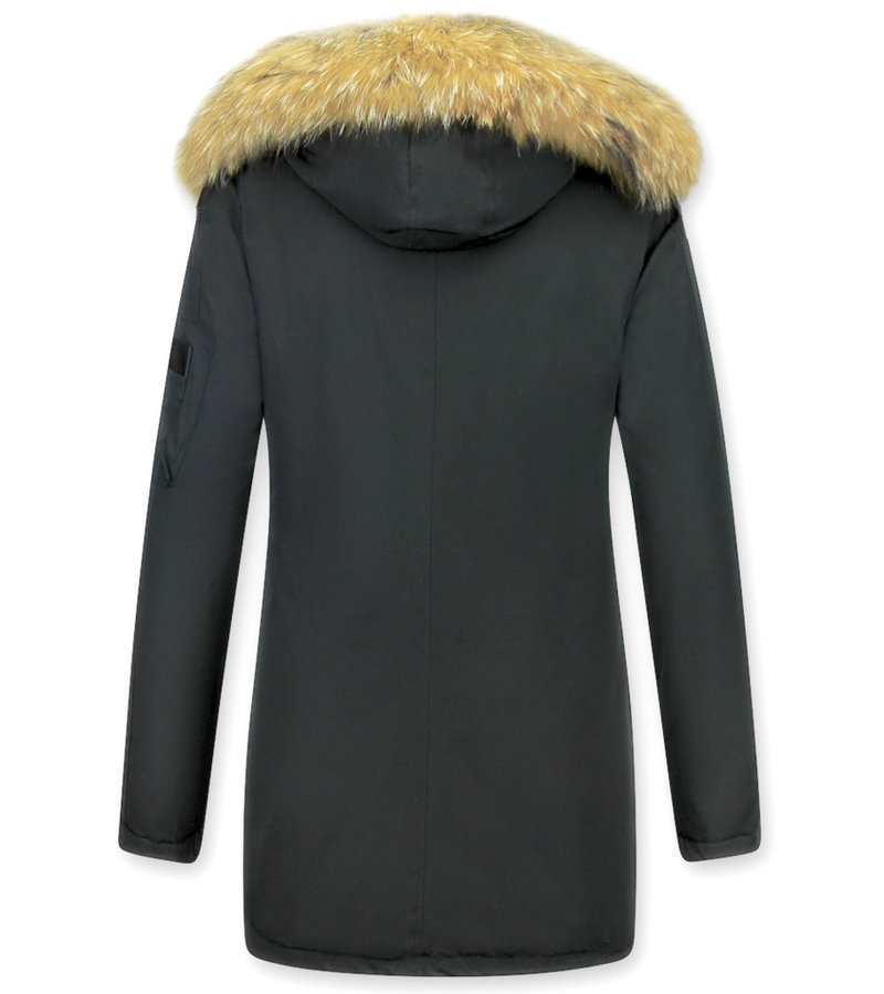 TheBrand Vinterjacka Kanada Lang - Parka Sidfickor Damer - 505Z - Svart