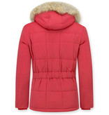 Matogla  Vindtät Kappa - Små Pälskollare Parka Herr - 5192R - Röd Matogla  Vindtät Kappa - Små Pälskollare Parka Herr - 5192R - Röd