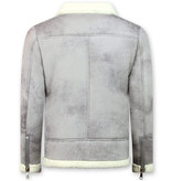 Frilivin Shearling jacket Herr - Fake Fur Jacka  - Grå