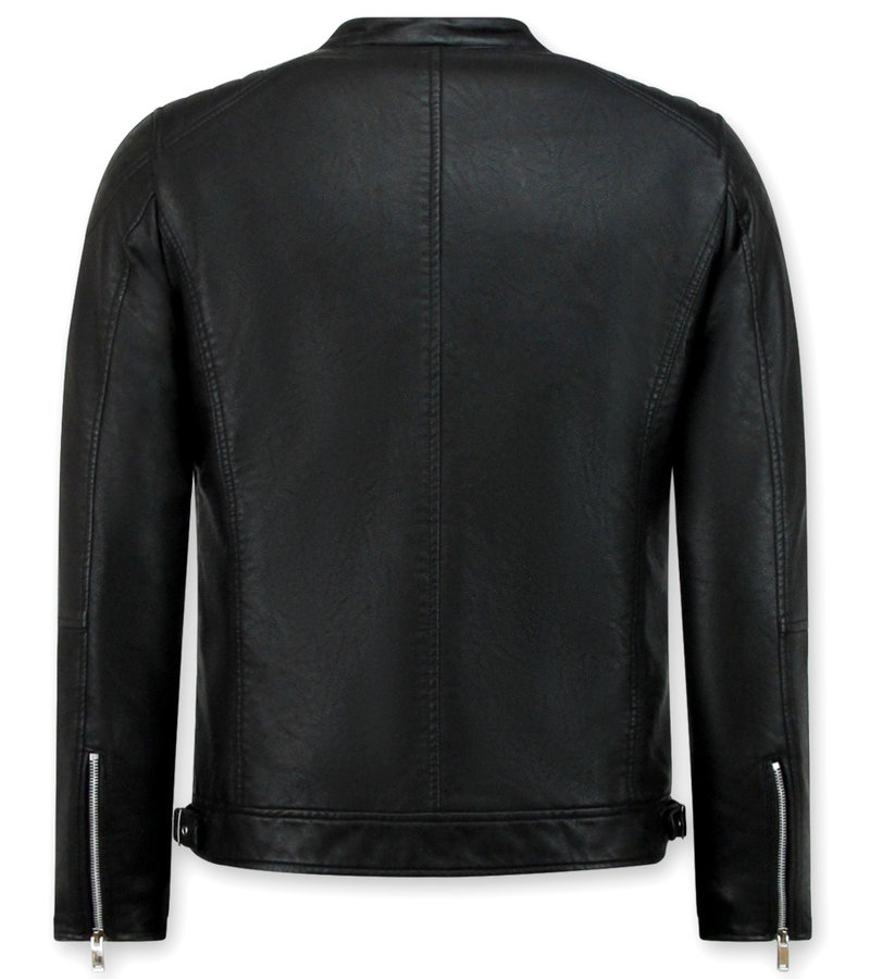 Enos Svart skinnjacka Herr - Faux leather jacket