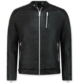 Enos Svart skinnjacka Herr - Faux leather jacket