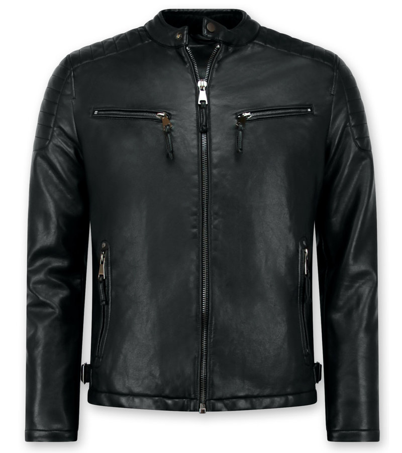 Enos Skinnjacka herr - Faux leather jacket - Svart