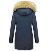 TheBrand Vinterjackor Varma Damer - Wooly Jacka Lang - LB280PM-B - Blå TheBrand Vinterjackor Varma Damer - Wooly Jacka Lang - LB280PM-B - Blå