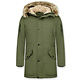 Jacka Med Fuskpälskrage - Tjocka Vinterjackor Herr - CA-7023G - Grön