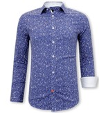 Gentile Bellini Italienska Skjortor Online Slim Fit - 3085 - Blå