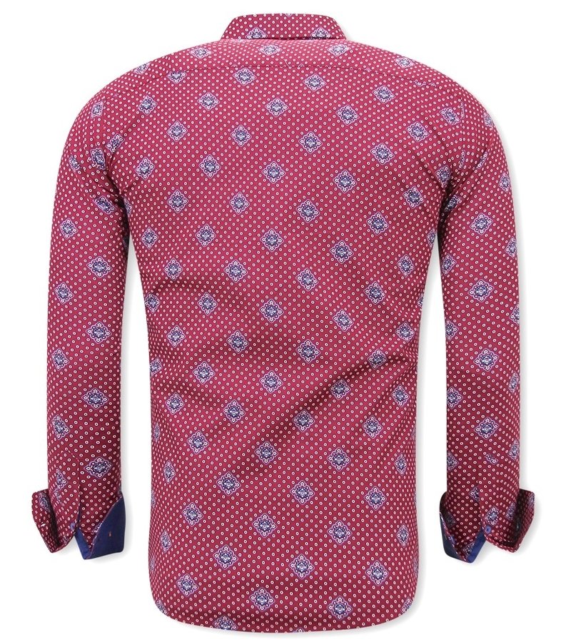 Tony Backer Italienska Skjortor Online Slim Fit - 3087 - Röd