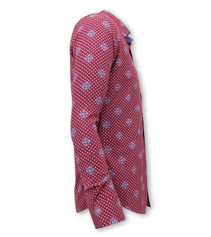 Gentile Bellini Italienska Skjortor Online Slim Fit - 3087 - Röd
