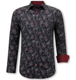 Gentile Bellini Paisley Italienska Skjortor Slim Fit - 3089 - Svart