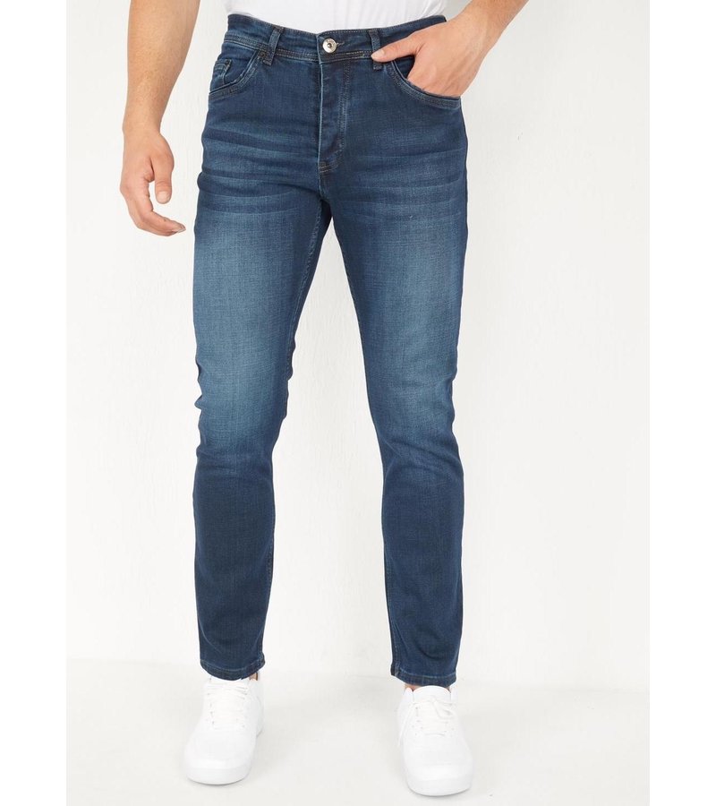 True Rise Regular Fit Billiga Jeans Online Herr - DP14 - Blå