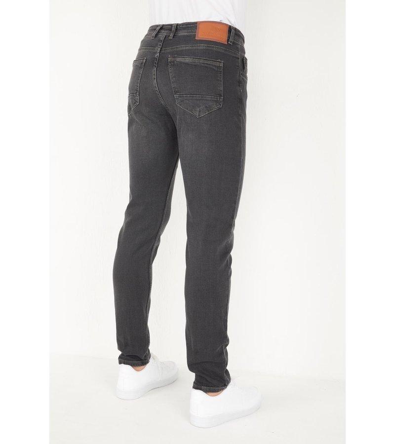 True Rise Regular Fit Jeans Stretch Herr - DP16 - Grå