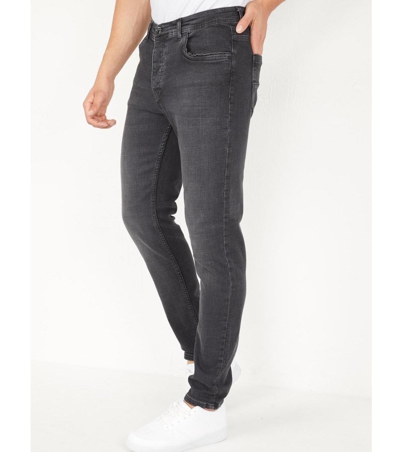 True Rise Stretch Jeans Herr Regular Fit - DP18 - Grå