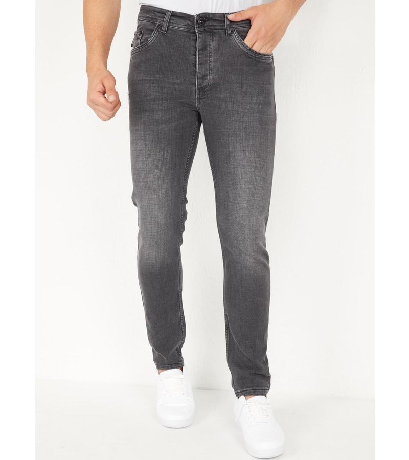 True Rise Jeans Herr Regular Fit Jeans - DP19 - Grå