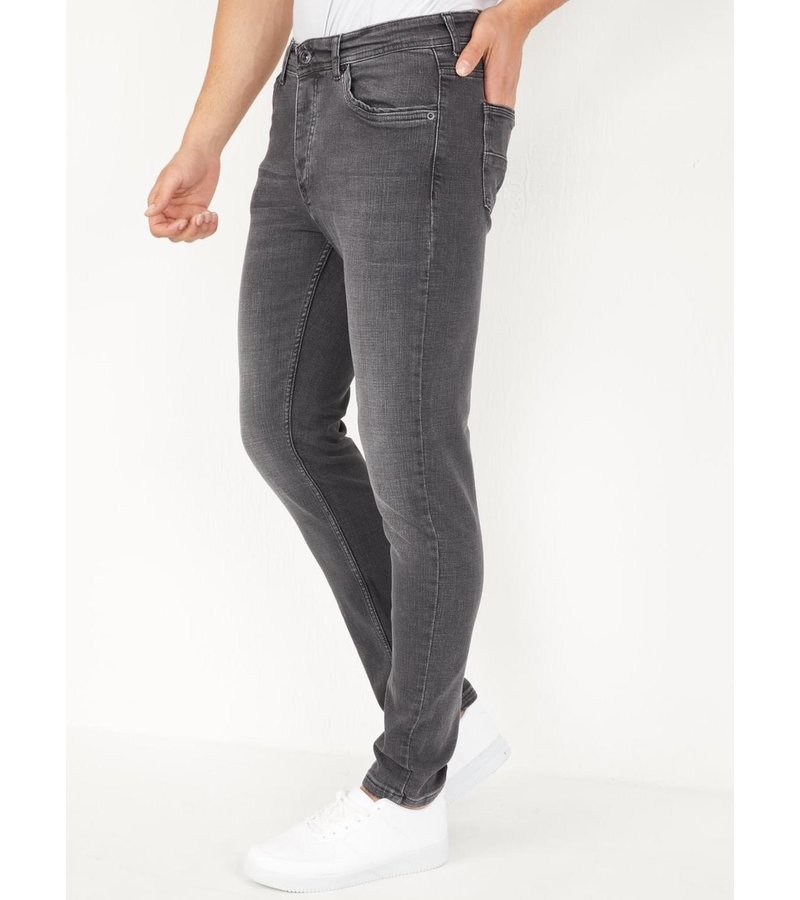 True Rise Jeans Herr Regular Fit Jeans - DP19 - Grå