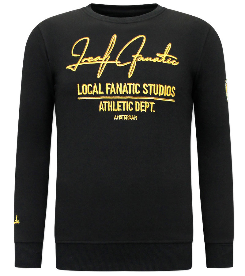 Local Fanatic Sweatshirt Athletic Dept - 11-6518ZG	- Svart