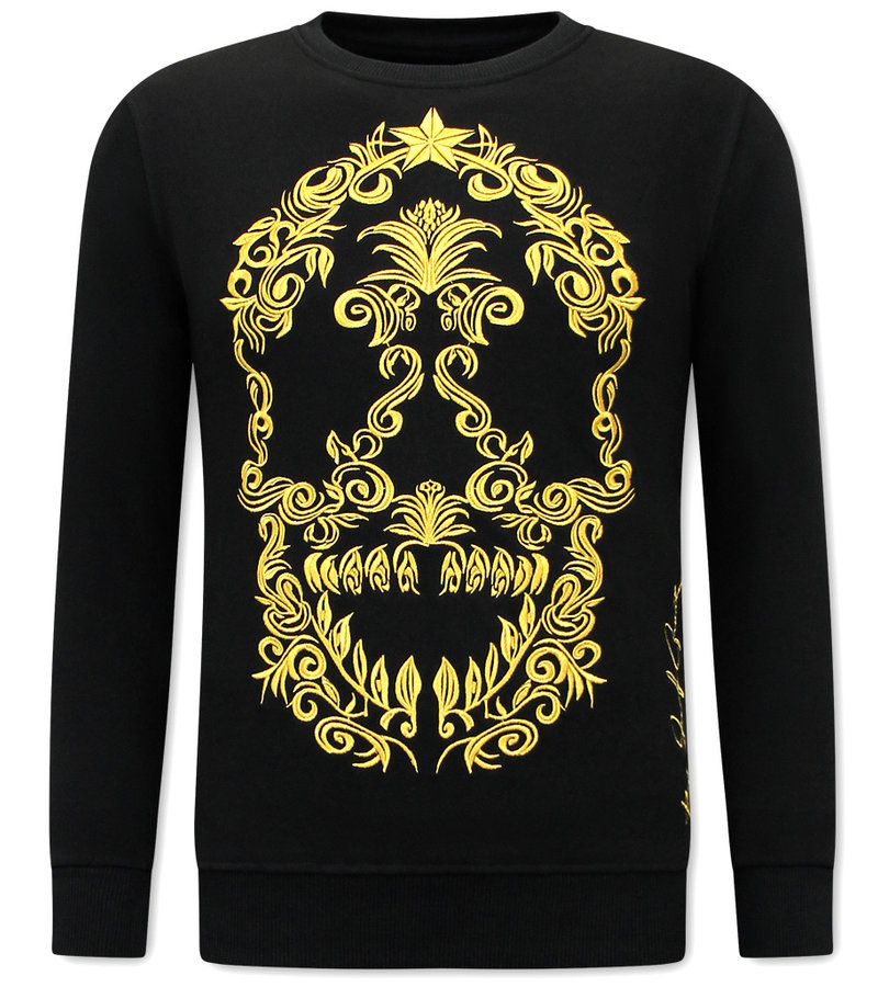 Local Fanatic  Skull Embroidery  Träningsoutfit Herr - 11-6510Z	- Svart