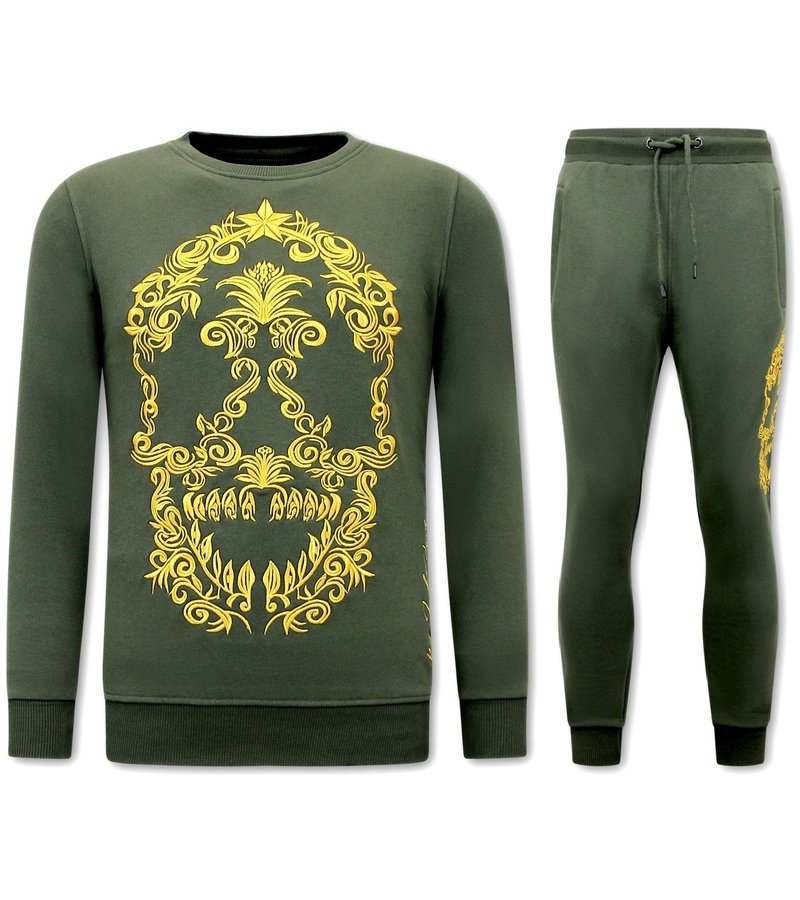 Local Fanatic Träningsoutfit Herr Skull Embroidery - 11-6510G	- Gron