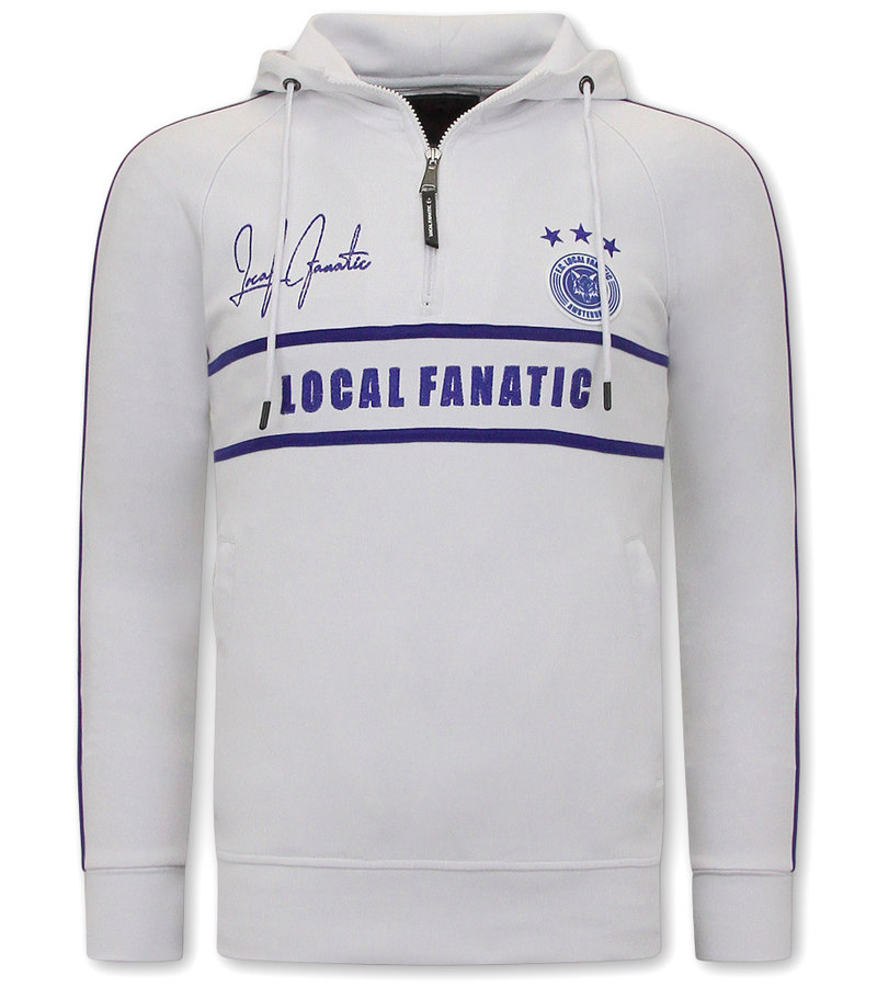 Local Fanatic Herr Träningsoverall Med Sidenband - 11-6515WB	- Vit