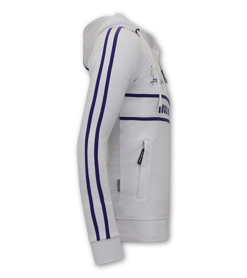 Local Fanatic Herr Träningsoverall Med Sidenband - 11-6515WB	- Vit