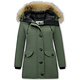 Jacka Med Stor Pälskrage - 8201 - Grön