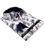 Gentile Bellini Paisley Paisley Snygg Vit Skjorta Slim Fit - 3096 - Vit Heren - Slim Fit - 3096 - Wit