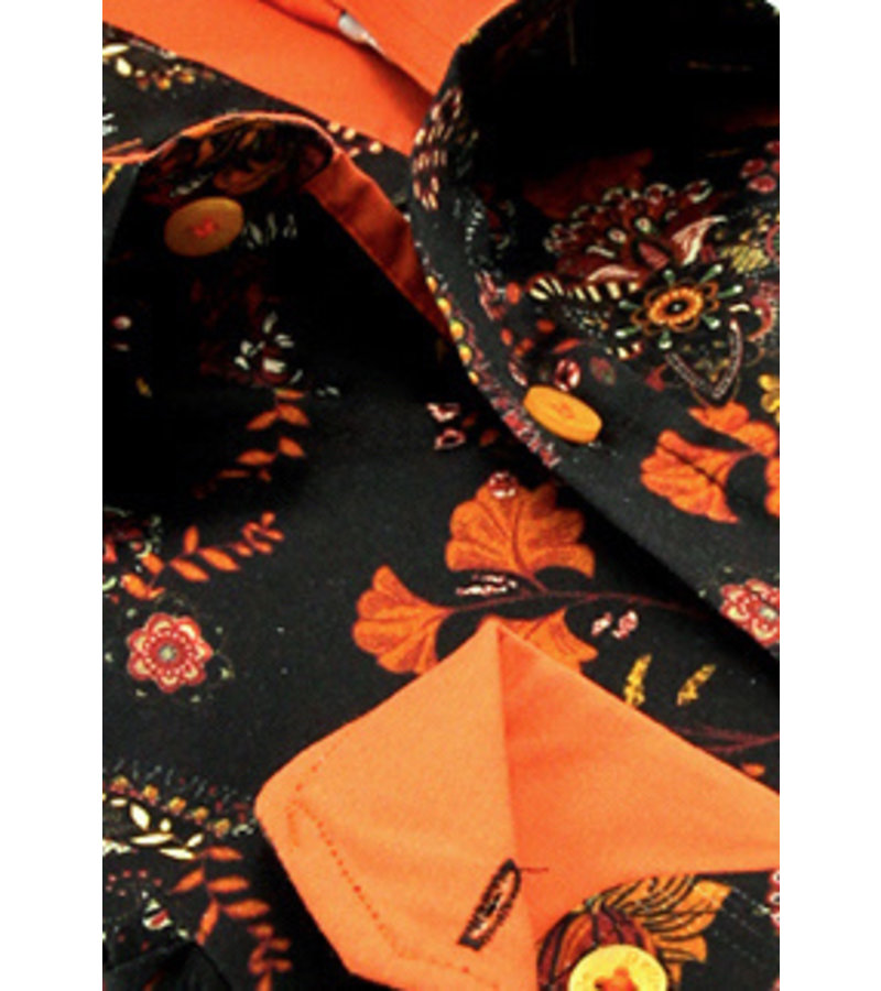 Gentile Bellini  Slim Fit Skjorta Ståkrage - 3100 - Svart