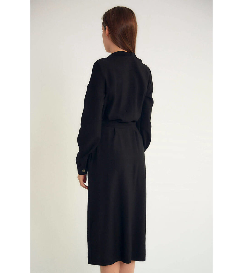 Robin-Collection Blank lång klänning för kvinnor - M34769 - Svart
