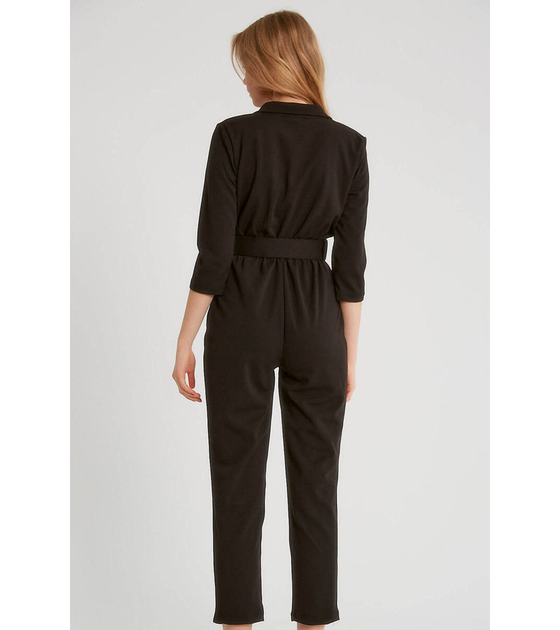 Robin-Collection Basic Jumpsuit för kvinnor - M34792 - Svart