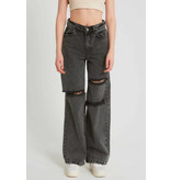 Robin-Collection Basic Jeans High Waist - D83611 - Svart/Grå