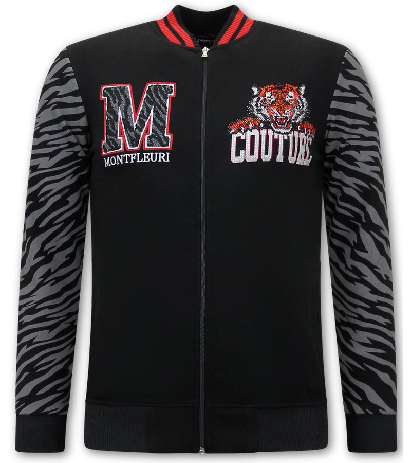 Top Star Herrkofta Med Tryck Tiger Design - 3689 - Svart