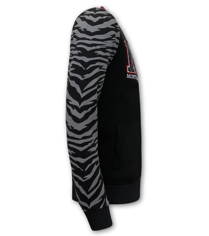 Top Star Herrkofta Med Tryck Tiger Design - 3689 - Svart