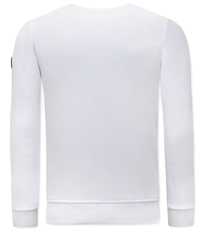 True Rise Lejon Sweatshirts For Men - 3728 - Vit