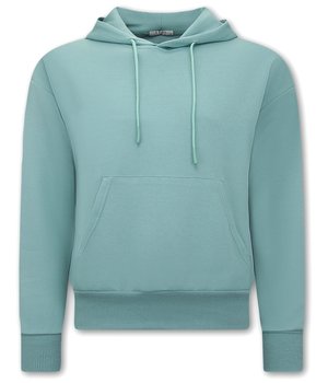 True Rise Basic Oversize Fit Huvtröja - Mint