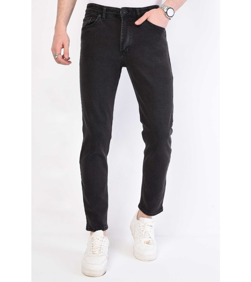 True Rise Svarta Jeans Herr Regular Fit - DP28-NW