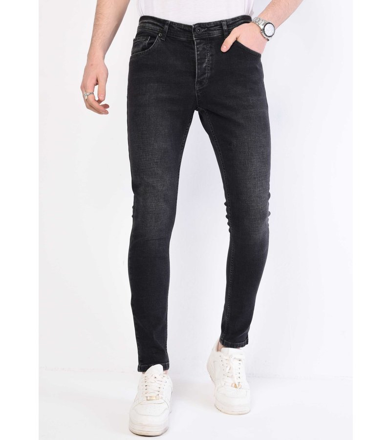 True Rise Jeans Stretch Herr Regular Fit - DP29-NW - Svart