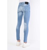 True Rise Billiga Jeans På Nätet Slim Fit  - DC-026 - Bla