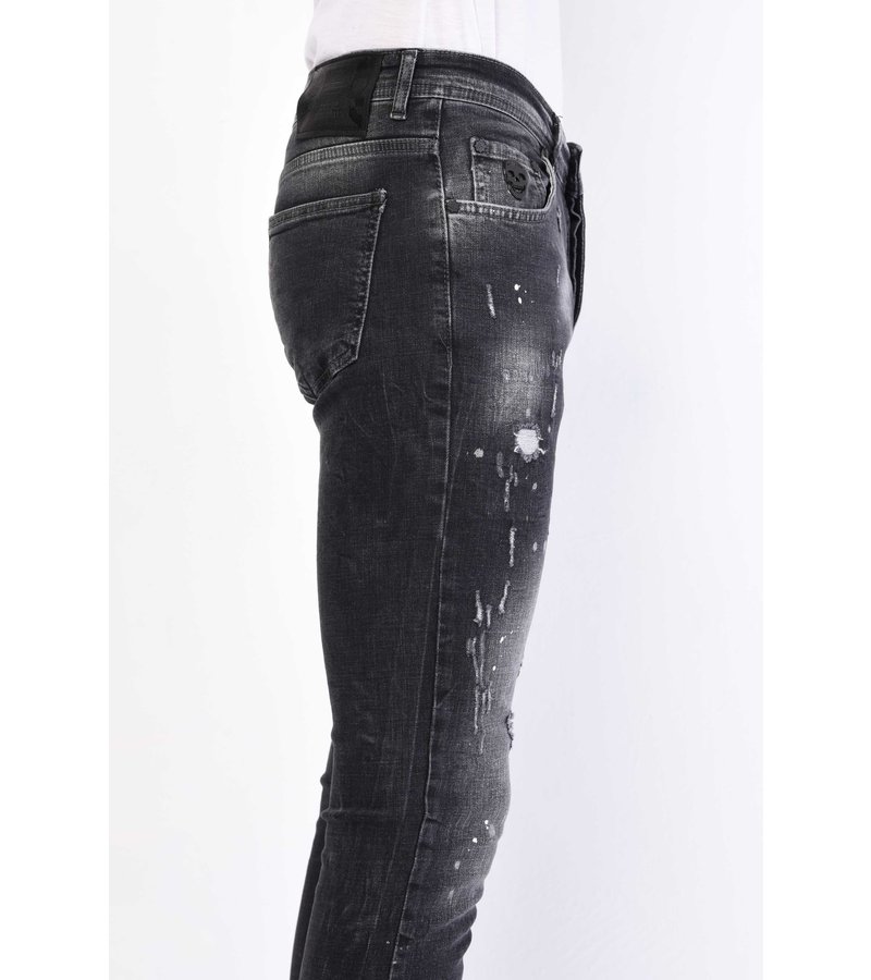 Local Fanatic Slim Fit Jeans Herr Billigt - 1056 - Gra