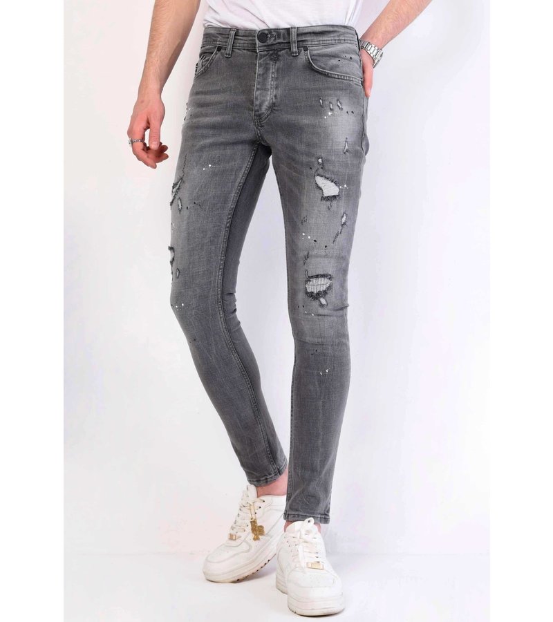 Local Fanatic Trendiga Jeans Herr Slim Fit - 1064 - Gra