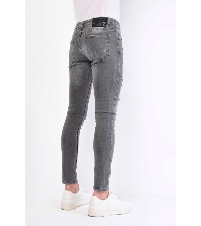 Local Fanatic Trendiga Jeans Herr Slim Fit - 1064 - Gra