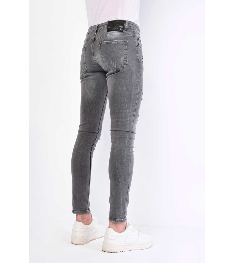 Local Fanatic Trendiga Jeans Herr Slim Fit - 1064 - Gra
